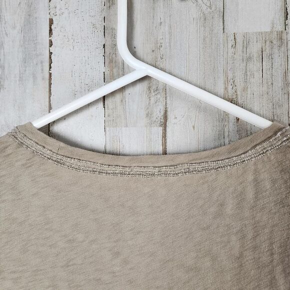 J. Crew Beaded Tee Shirt Tan Size Small - Picture 8 of 11